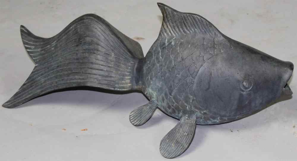 Appraisal: EARLY TH CENTURY CAST IRON FISH Circa used in a