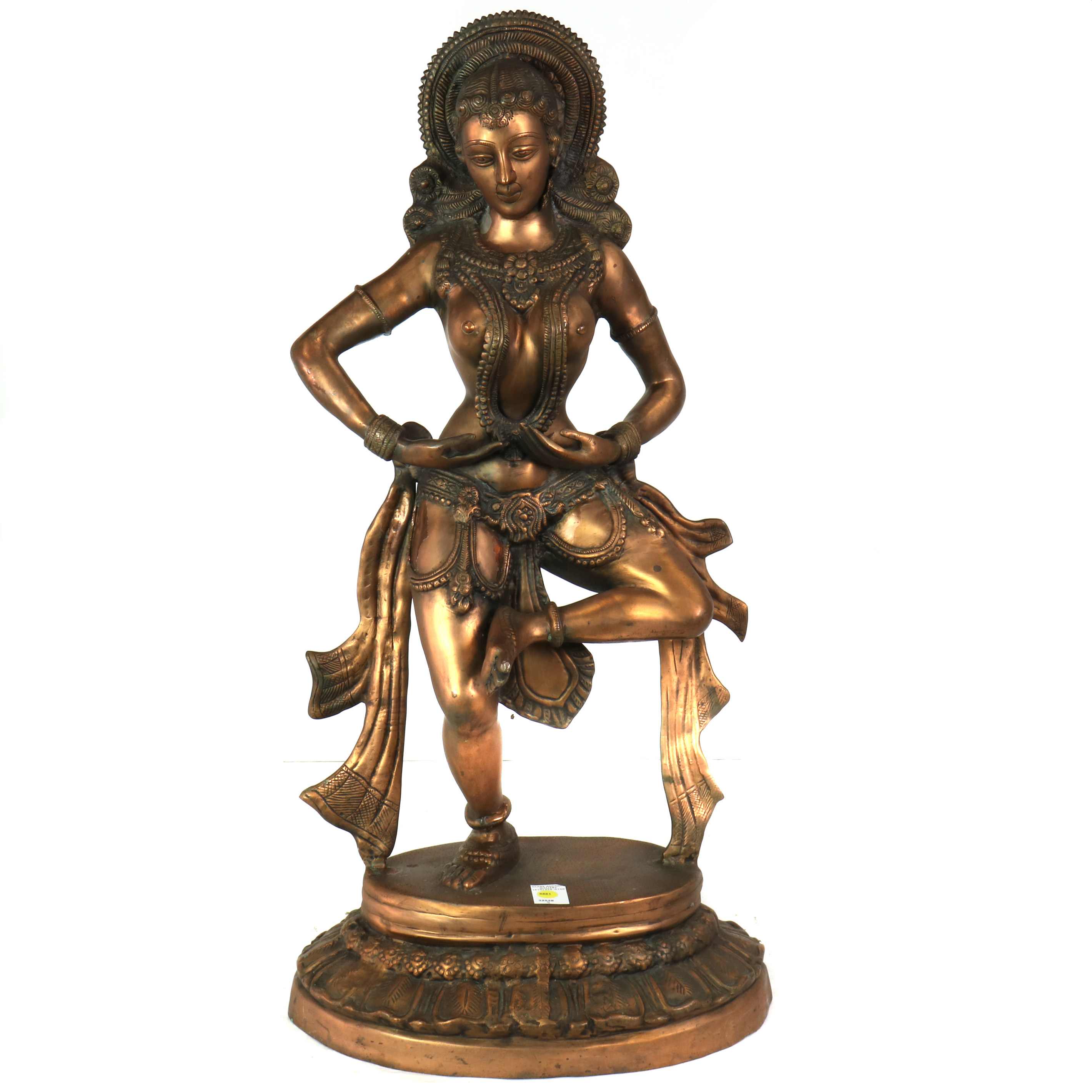 Appraisal: SOUTH ASIAN COPPER HINDU GODDESS FIGURE South Asian copper Hindu