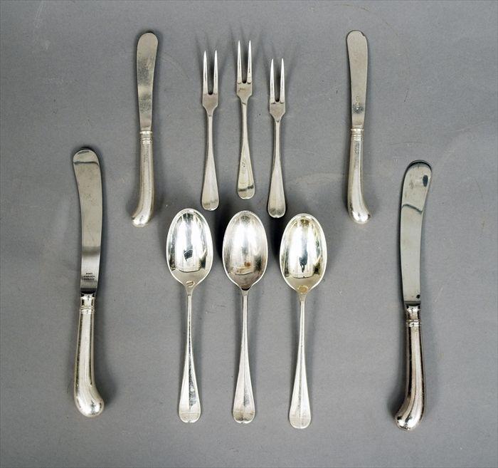 Appraisal: Silverplate Part Flatware Service James Robinson Comprising fifty dinner knives