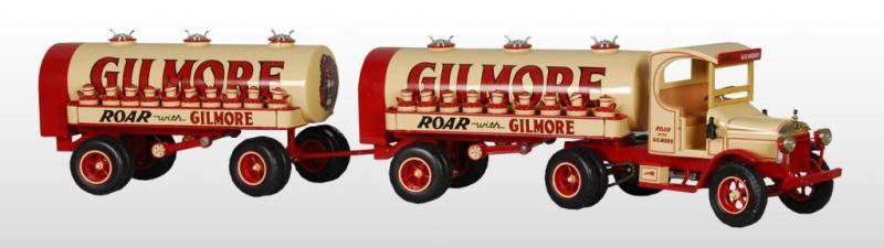 Appraisal: Pressed Steel Gilmore Double Pump Tanker Truck Description Retro Chicago