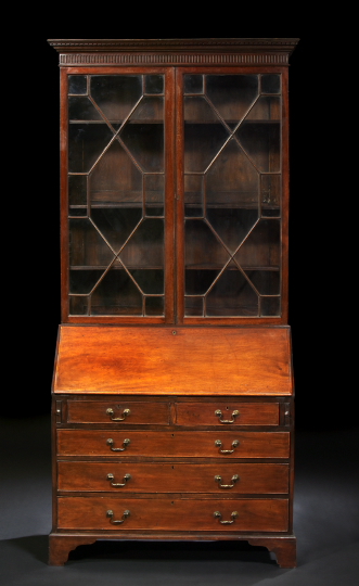 Appraisal: George III Mahogany Secretary Bookcase early th century and later