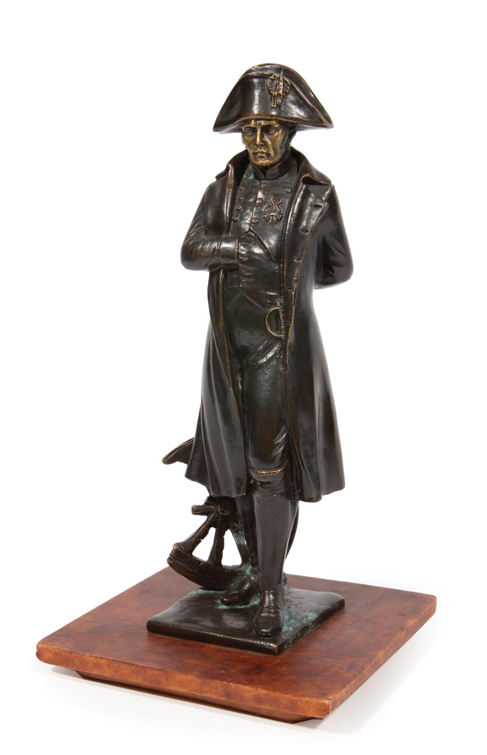 Appraisal: Bronze Figure of Napoleon h in w in d in