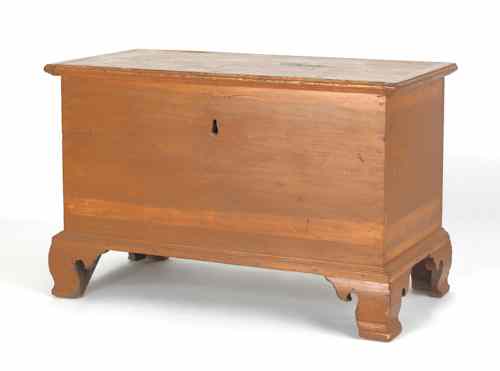 Appraisal: Diminutive Pennsylvania poplar blanket chest th c h w