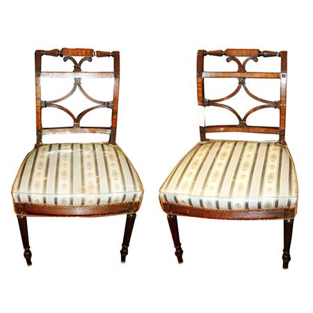 Appraisal: Set of Eight Regency Style Mahogany Dining Chairs Estimate -