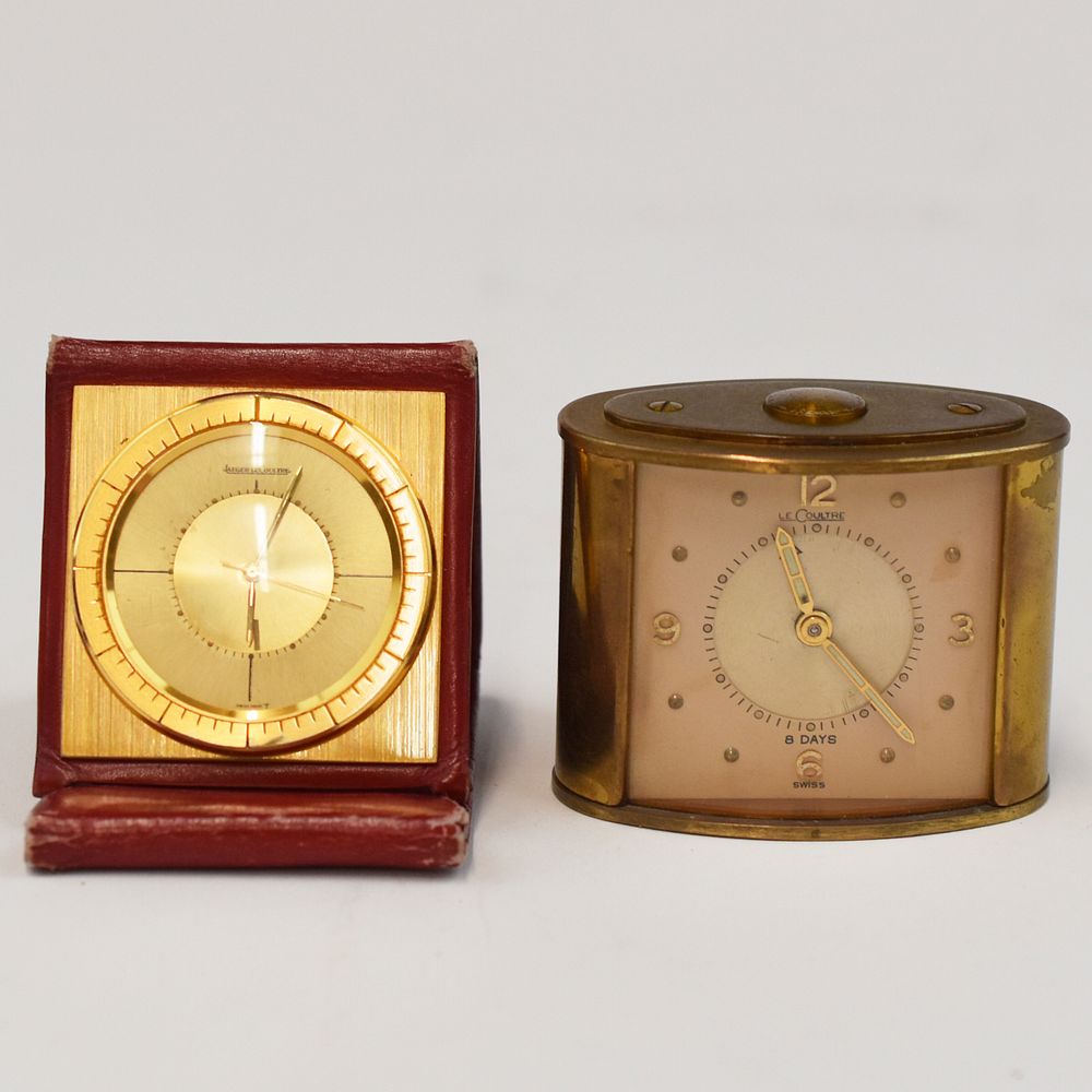 Appraisal: Grp Jaeger Le Coultre Travel Clocks Jaeger Le Coultre Switzerland