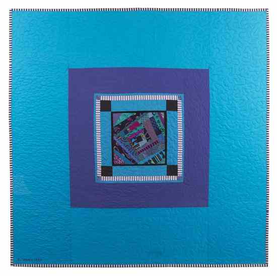 Appraisal: Carole Harris American th st century Turquoise and Purple Quilt