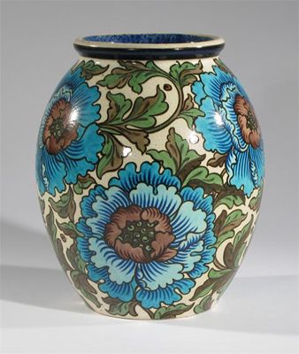 Appraisal: A Burmantoft's Faience Anglo Persian vase designed by Leonard King