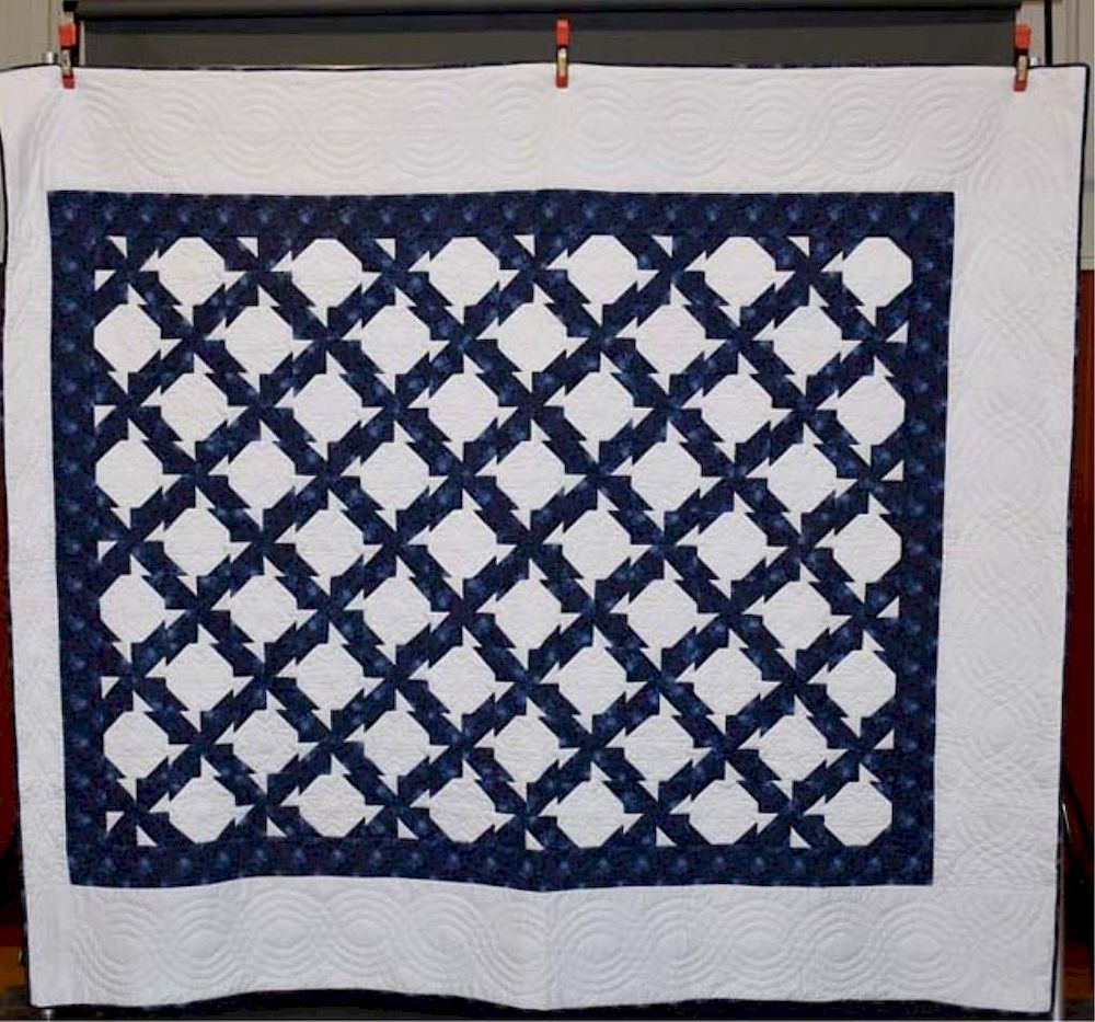 Appraisal: Hand stitched Amish quilt Hand stitched Amish quilt x Condition