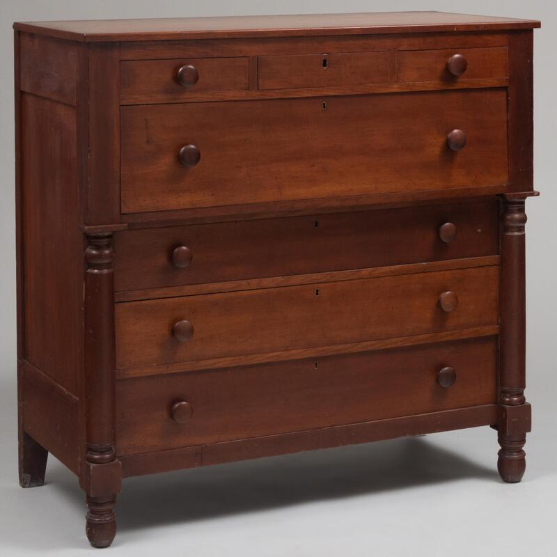 Appraisal: Late Federal Pine Tall Chest of Drawers x x in