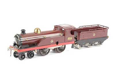 Appraisal: Hornby O Gauge No - - Loco and Tender maroon