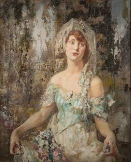 Appraisal: Fred Carpenter o c Portrait of Miss K Fred Green