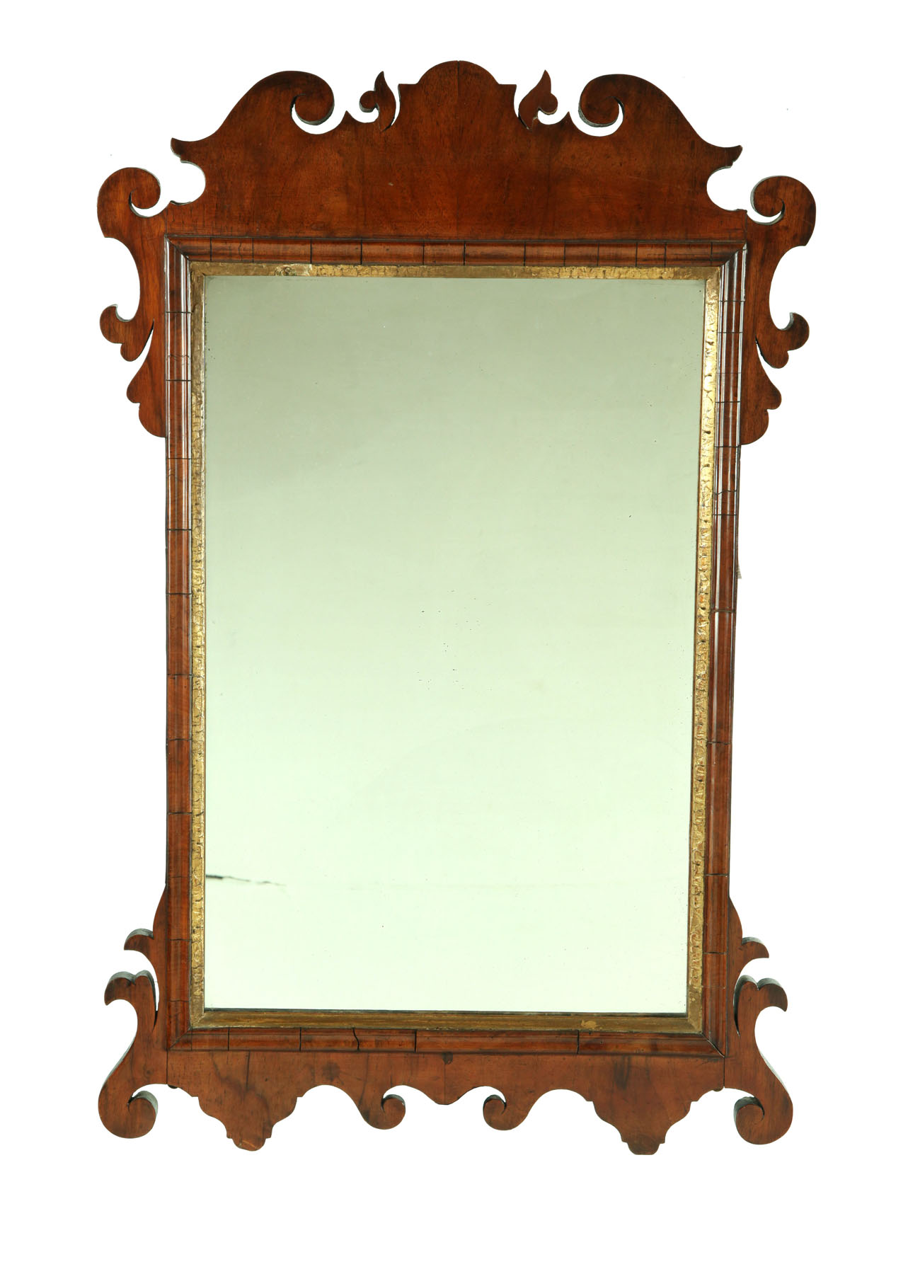 Appraisal: CHIPPENDALE MIRROR England late th century mahogany veneer Molded frame