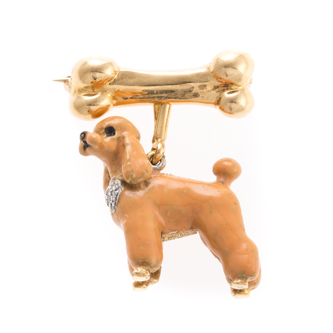 Appraisal: A Lady's French Poodle Brooch in K Gold K yellow