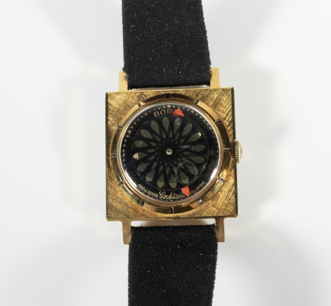 Appraisal: LADIES ERNST BOREL COCKTAIL WATCH Vintage Swiss-Made Borel Square Head