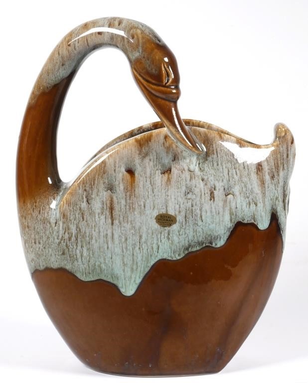 Appraisal: ROYAL HICKMAN ART POTTERY R SWAN VASECirca - Royal Hickman