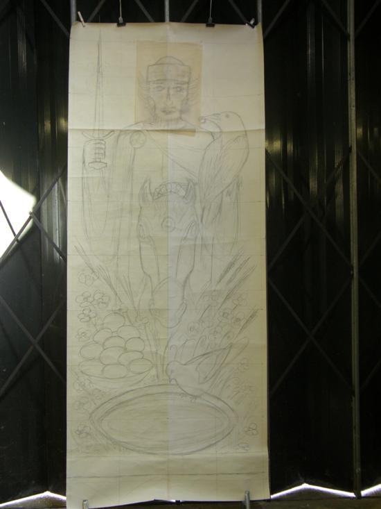 Appraisal: Thetis Blacker - British original drawing for 'Batik banner of