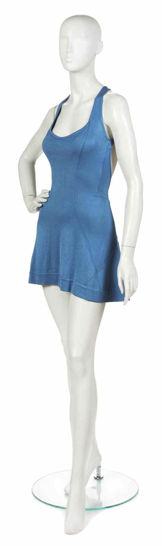 Appraisal: An Alaia Blue Knit Halter Dress Labeled Alaia