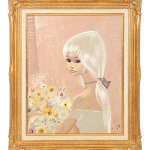 Appraisal: Igor Pantuhoff Russian American - Girl in Profile oil on