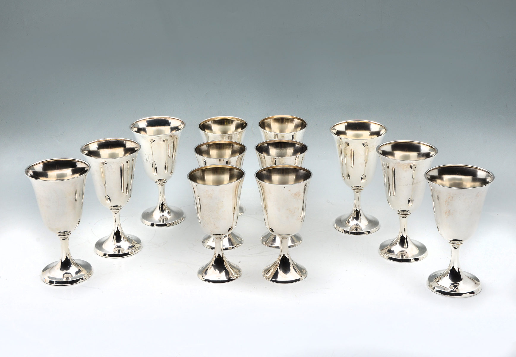 Appraisal: PC INTERNATIONAL MANCHESTER STERLING CHALICE COLLECTION Approx Troy ounces Comprising