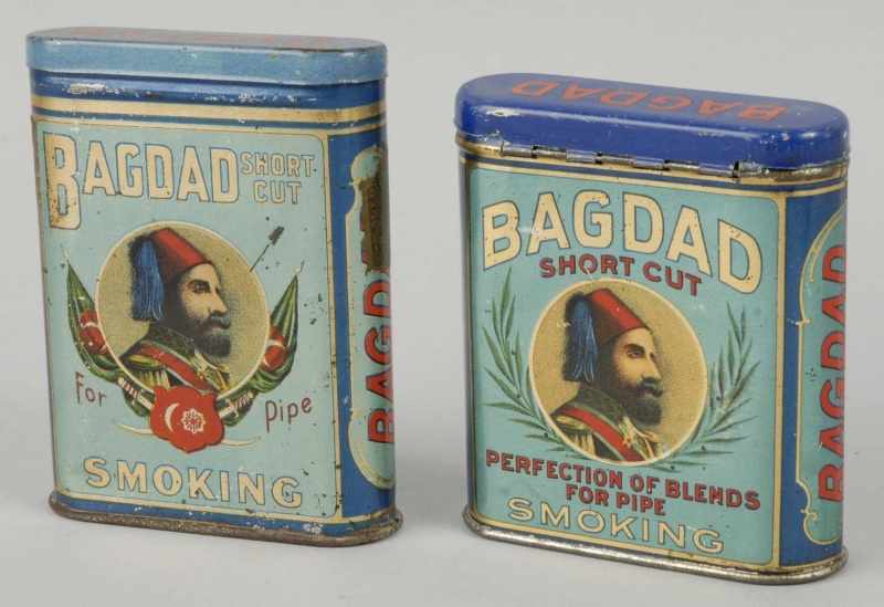 Appraisal: Lot of Bagdad Pocket Tobacco Tins Description One is lighter