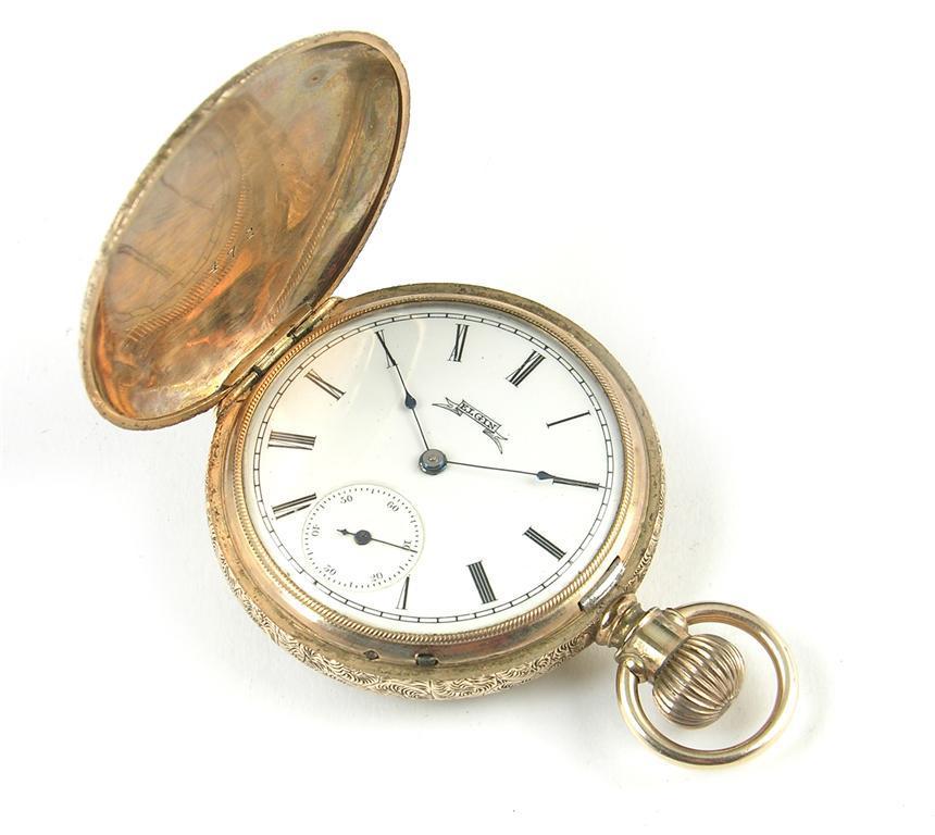 Appraisal: Elgin A multicoloured gold hunting cased keyless lever watch