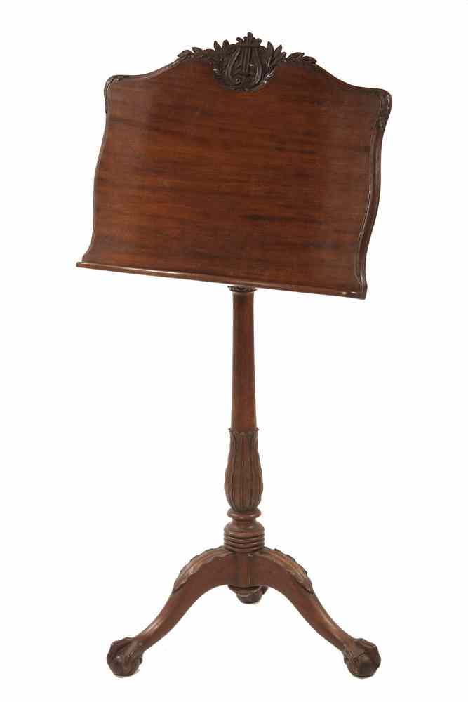 Appraisal: VICTORIAN MUSIC STAND - Victorian Mahogany Music Stand with Chippendale