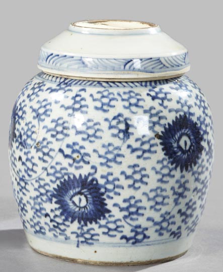 Appraisal: Rare Tao Kuang Provincial Blue and White Porcelain Covered Pickling