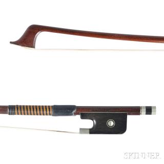 Appraisal: Nickel-mounted Violoncello Bow the round stick stamped MARCO RAPOSO weight