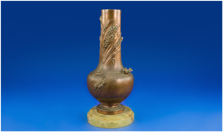 Appraisal: Art Nouveau Bulbous Vase On A Tapering Circular Foot Raised