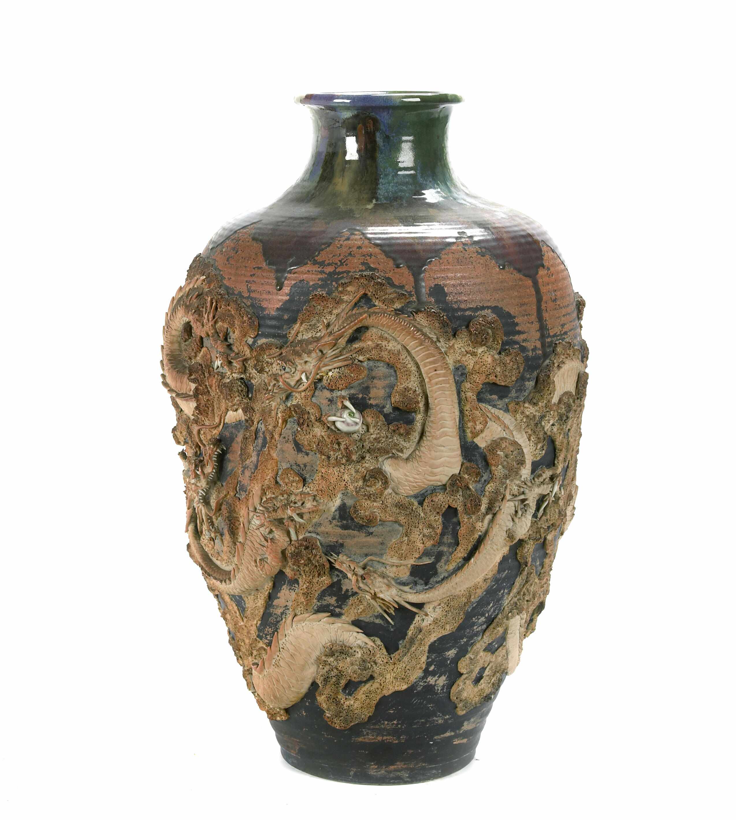 Appraisal: Property of various owners A Japanese Sumidigawa glazed ceramic vase