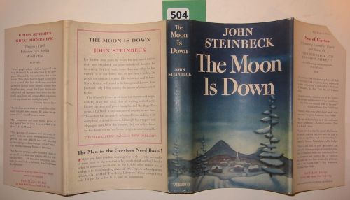 Appraisal: STEINBECK JOHN The Moon is Down vo rough textured blue