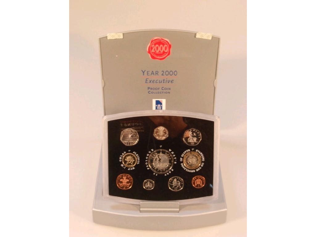 Appraisal: A Royal Mint year executive proof coin collection cased with