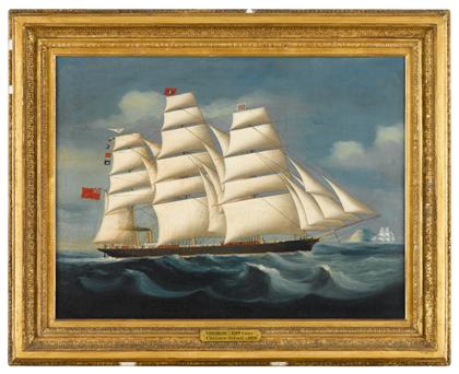 Appraisal: Chinese School th centuryportrait of the fully rigged steam ship