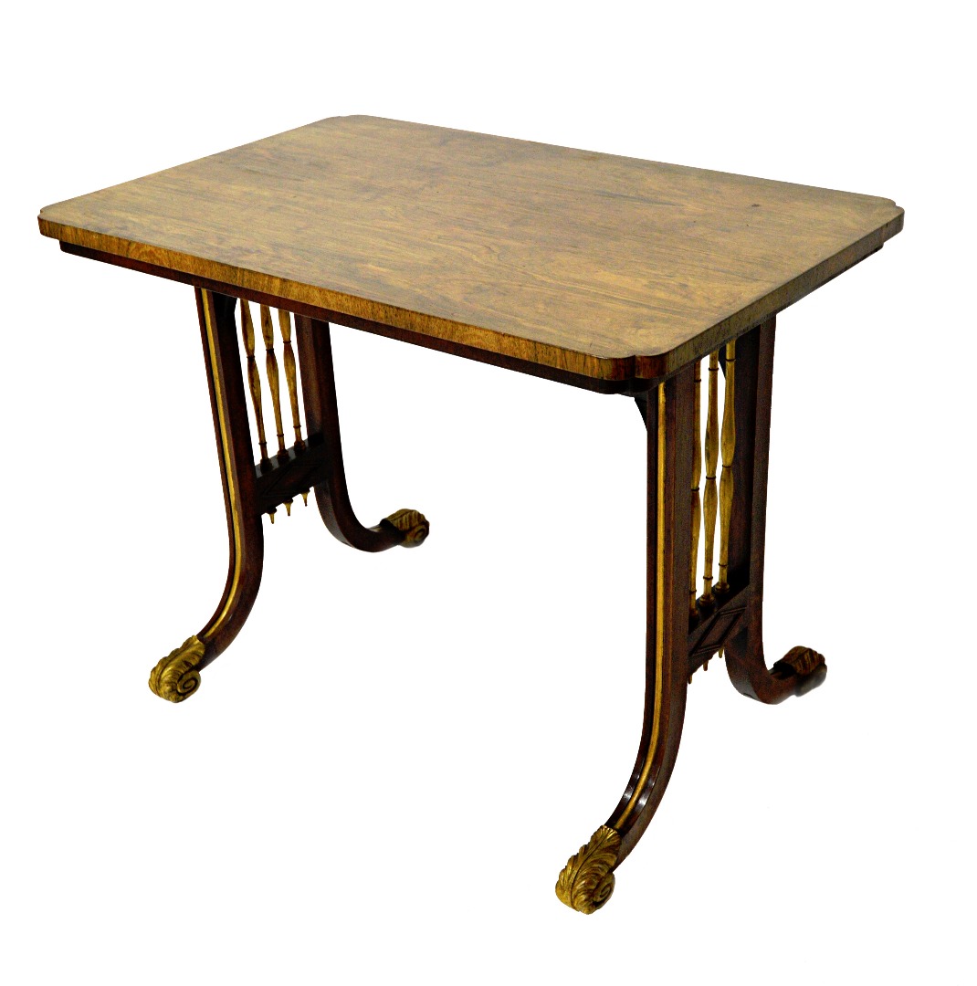 Appraisal: In the manner of Gillows a Regency parcel gilt rosewood