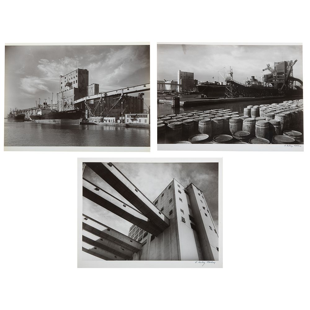 Appraisal: A Aubrey Bodine Port Covington three photos American - Port