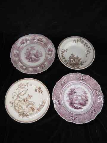 Appraisal: Victorian Ironstone Transferware Plates various colors designs '' to ''