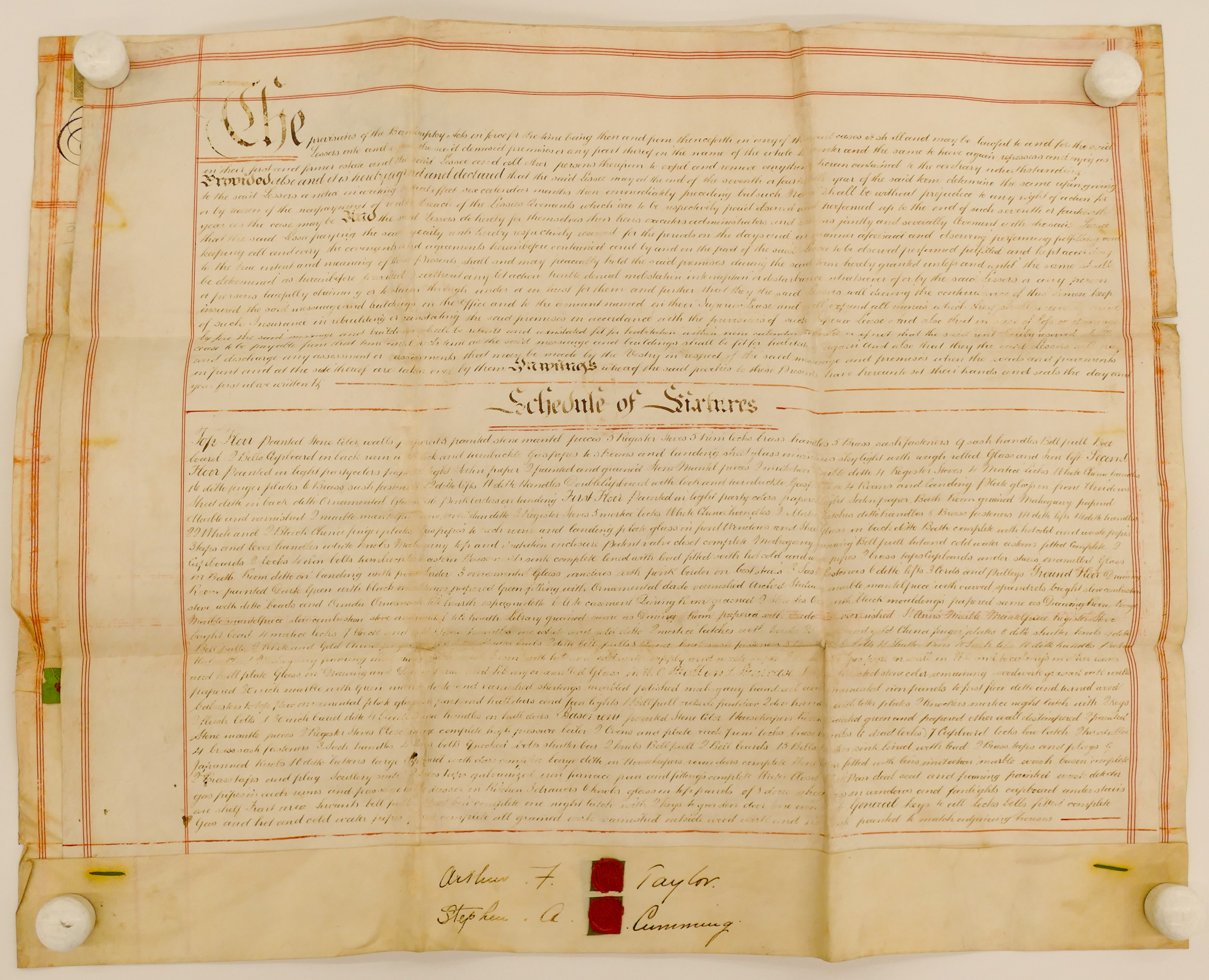 Appraisal: English th Cent Indenture on Vellum ''x ''