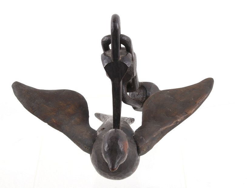 Appraisal: Hand Carved Flying Bird Decoy Wood Chain Featured in this