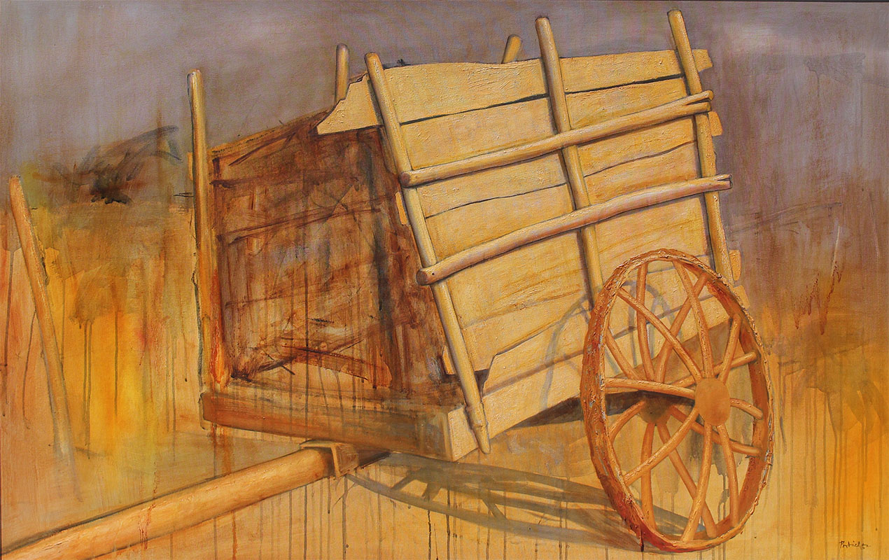 Appraisal: PORTIELES Guillermo Cuban - ''Carreta'' Oil Canvas '' x ''