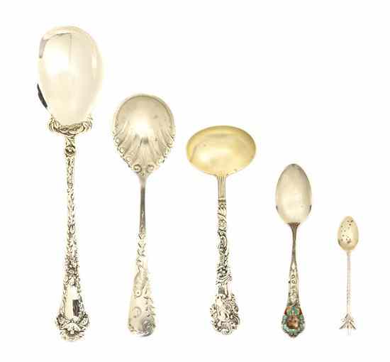 Appraisal: A Collection of American Sterling Silver Spoons Gorham a ladle