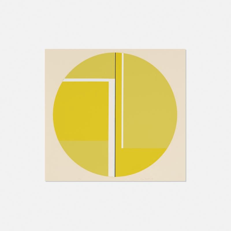 Appraisal: Ilya Bolotowsky Untitled Yellow Tondo Ilya Bolotowsky Untitled Yellow Tondo