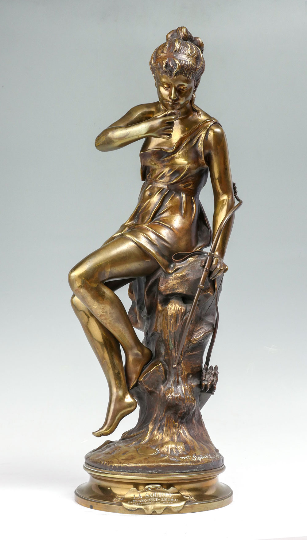 Appraisal: SIGNORET-LEDIEU Lucie French - ''La Source'' Bronze '' in height