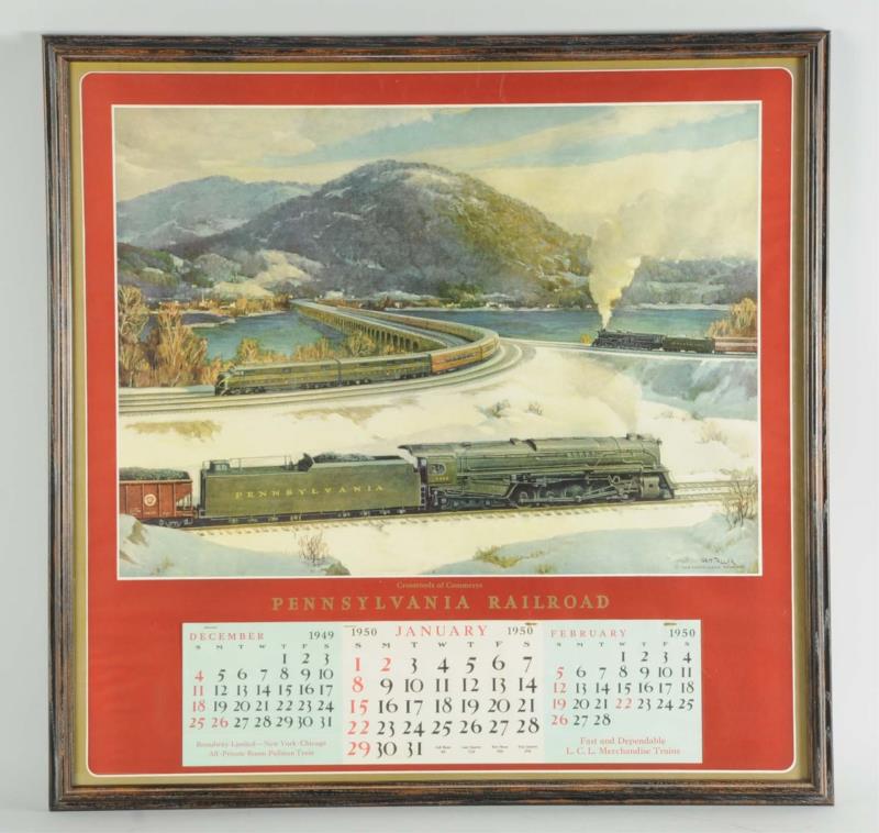 Appraisal: Professionally framed Calendar pad is complete Condition Excellent