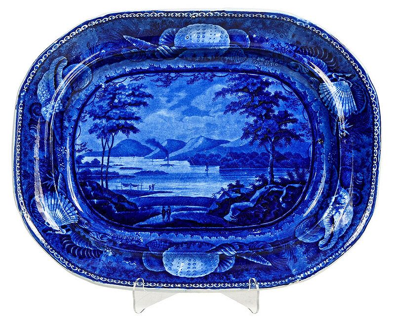 Appraisal: Historical Blue Staffordshire Platter New York British th century blue