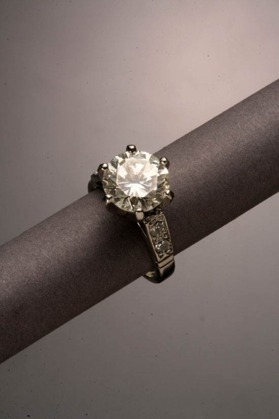 Appraisal: Lot Property from the Estate of Alyse Dettmer Platinum Solitaire