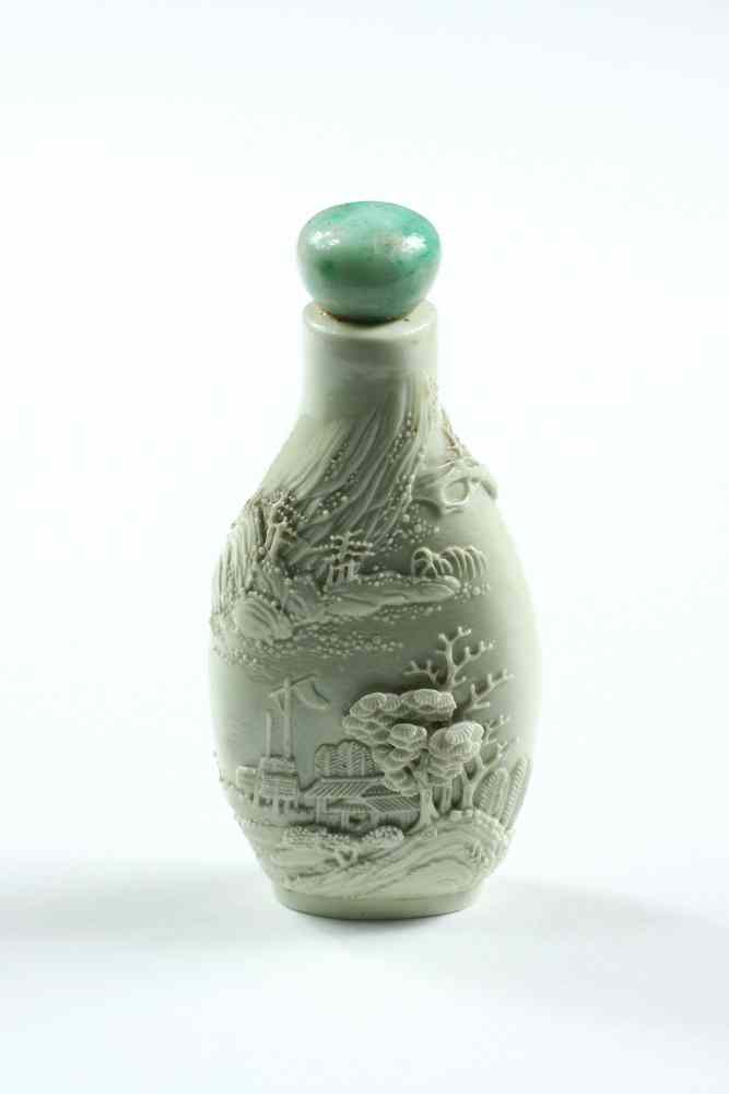 Appraisal: CHINESE SNUFF BOTTLE - Early th c Chinese Biscuit Snuff