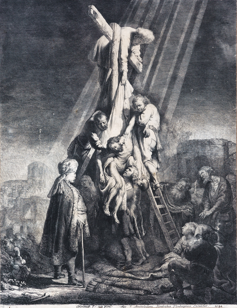 Appraisal: REMBRANDT VAN RIJN Descent from the Cross Second Plate Etching