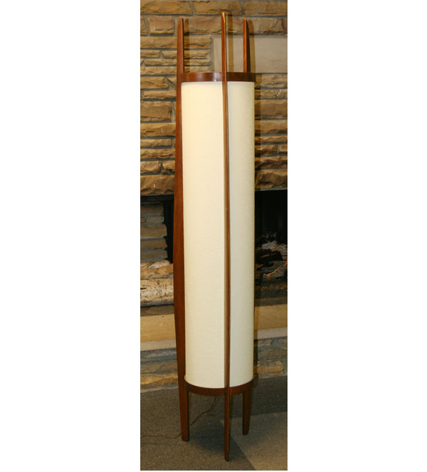 Appraisal: Craft Associates Danish Modern floor lamp comprising three shaped mahogany