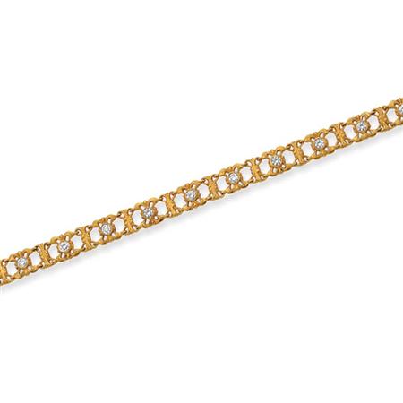 Appraisal: Gold and Diamond Bracelet Estimate -