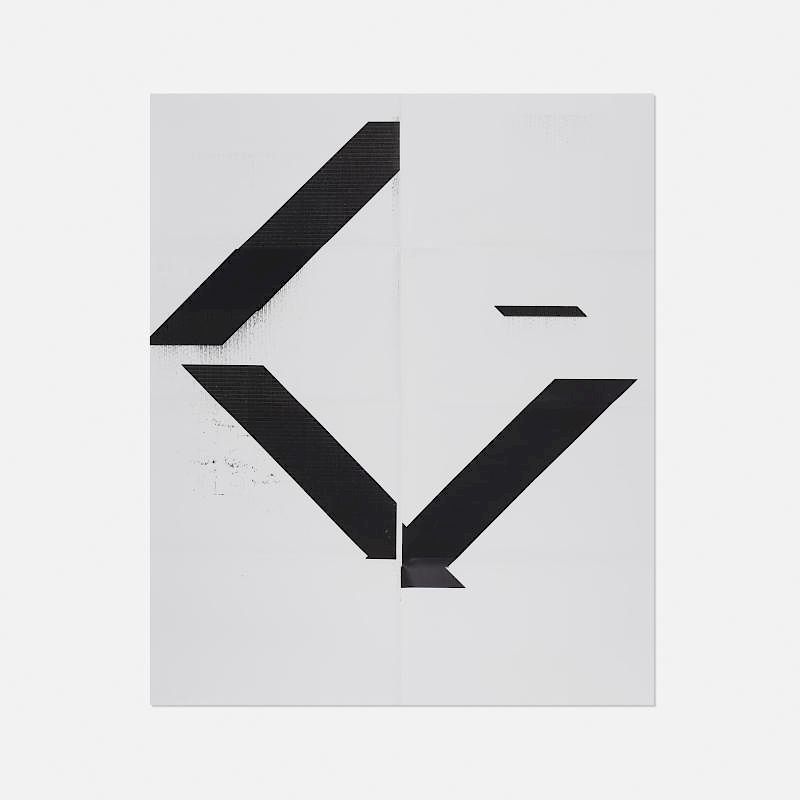 Appraisal: Wade Guyton X Poster Untitled WG Wade Guyton X Poster